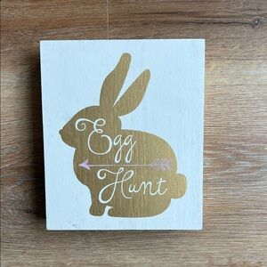 Gold Bunny Wall Decor 7.25” x 6.25”
